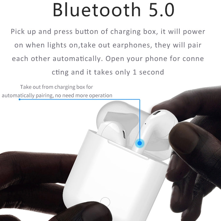 i9 Touch Wireless TWS Sport Bilateral Stereo Bluetooth 5.0 Headset with Charging Box, Touch Version (White) - TWS Earphone by PMC TechLife | Online Shopping South Africa | PMC TechLife
