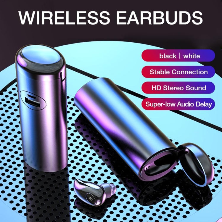 V21 Mini Single Ear Stereo Bluetooth V5.0 Wireless Earphones with Charging Box(White) - Bluetooth Earphone by PMC TechLife | Online Shopping South Africa | PMC TechLife