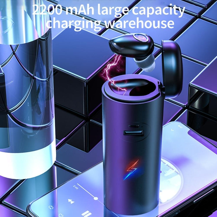 V21 Mini Single Ear Stereo Bluetooth V5.0 Wireless Earphones with Charging Box(White) - Bluetooth Earphone by PMC TechLife | Online Shopping South Africa | PMC TechLife