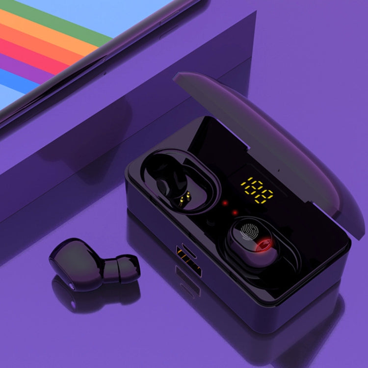 G10 TWS Bluetooth 5.0 Wireless Bluetooth Earphone with Charging Box, Support Digital Display & HD Call & Power Bank(Black) - TWS Earphone by PMC TechLife | Online Shopping South Africa | PMC TechLife