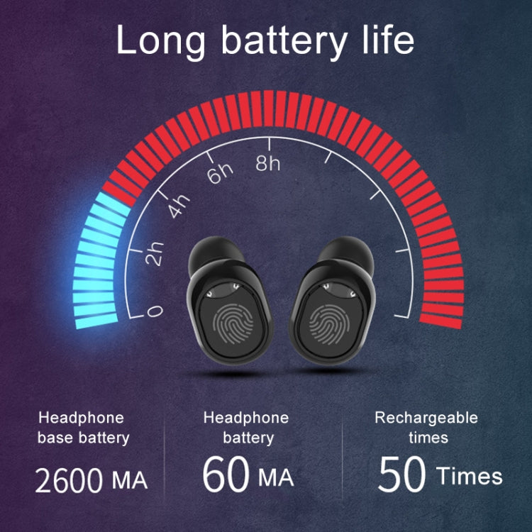 G10 TWS Bluetooth 5.0 Wireless Bluetooth Earphone with Charging Box, Support Digital Display & HD Call & Power Bank(Black) - TWS Earphone by PMC TechLife | Online Shopping South Africa | PMC TechLife