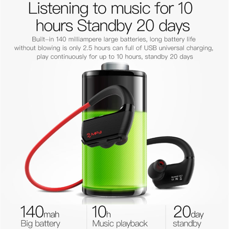 J2 Bluetooth 4.2 Binaural Hanging Type Wireless Sports Bluetooth Earphone, Built-in Memory (Silver) - Bluetooth Earphone by PMC TechLife | Online Shopping South Africa | PMC TechLife