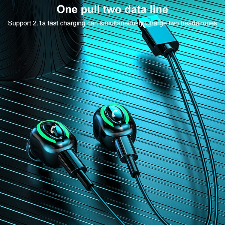 M9 Bluetooth 5.1 Business Style In-ear Stereo Wireless Bluetooth Earphone(Blue) - Bluetooth Earphone by PMC TechLife | Online Shopping South Africa | PMC TechLife