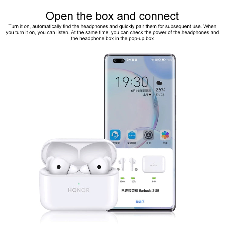 Original Honor Earbuds 2 SE Active Noise Reduction True Wireless Bluetooth Earphone(White) - Bluetooth Earphone by Huawei | Online Shopping South Africa | PMC Jewellery