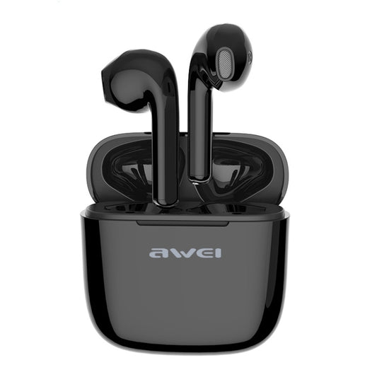 awei T26 Pro TWS Bluetooth V5.0 Ture Wireless Sports Headset with Charging Case(Black) - TWS Earphone by awei | Online Shopping South Africa | PMC Jewellery | Buy Now Pay Later Mobicred