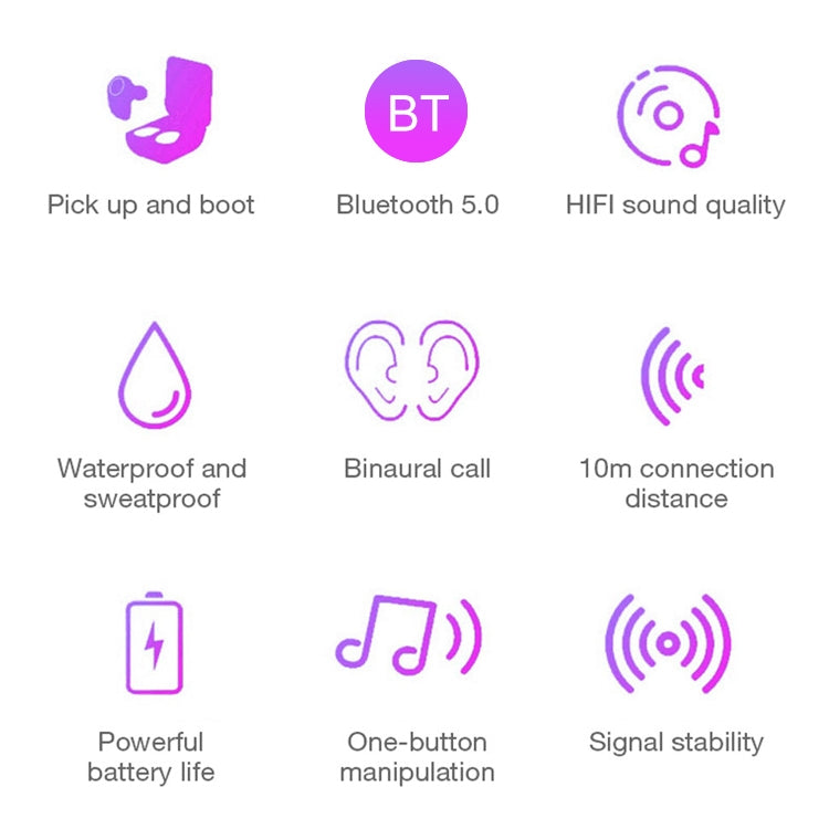 DT-4 IPX Waterproof Bluetooth 5.0 Wireless Bluetooth Earphone with 350mAh Magnetic Charging Box, Support for Calling(Silver) - Bluetooth Earphone by PMC TechLife | Online Shopping South Africa | PMC TechLife