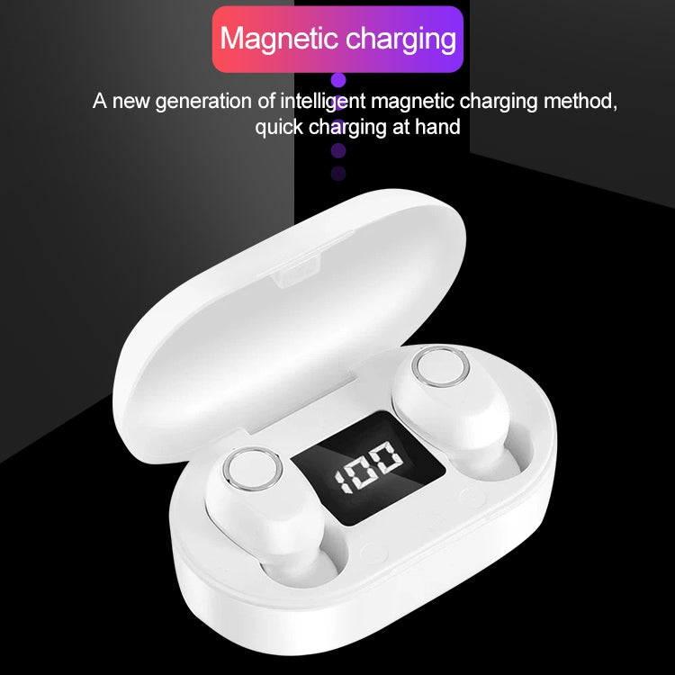 DT-13 Wireless Two Ear Bluetooth Headset Supports Touch & Smart Magnetic Charging(White) - Bluetooth Earphone by PMC TechLife | Online Shopping South Africa | PMC TechLife