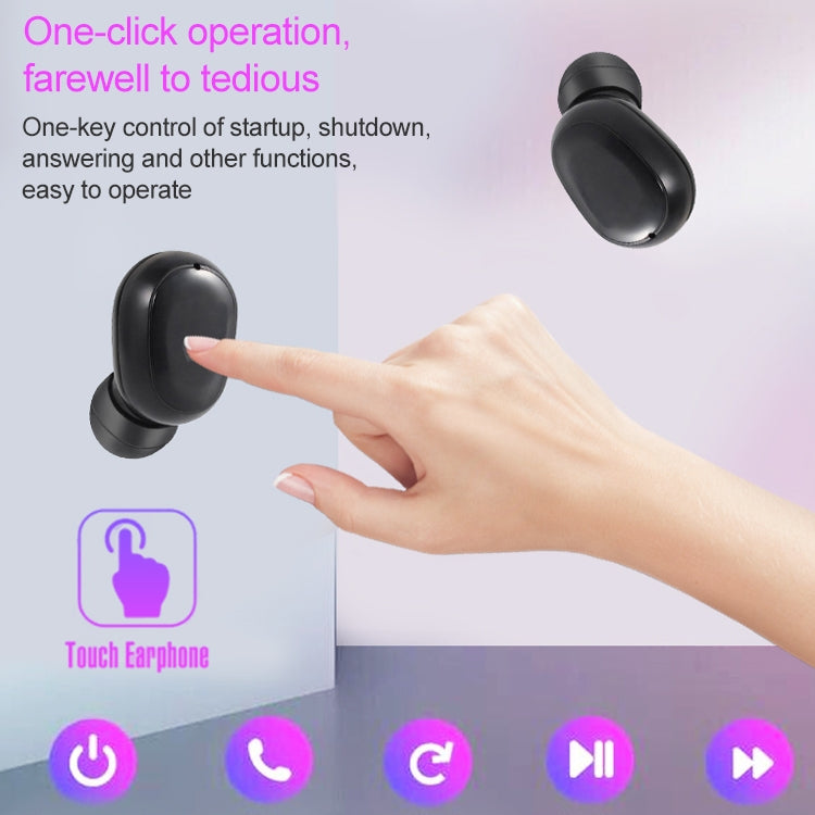 DT-14 Wireless Two Ear Bluetooth Headset Supports Touch & Smart Magnetic Charging & Power On Automatic Pairing(Black) - Bluetooth Earphone by PMC TechLife | Online Shopping South Africa | PMC TechLife