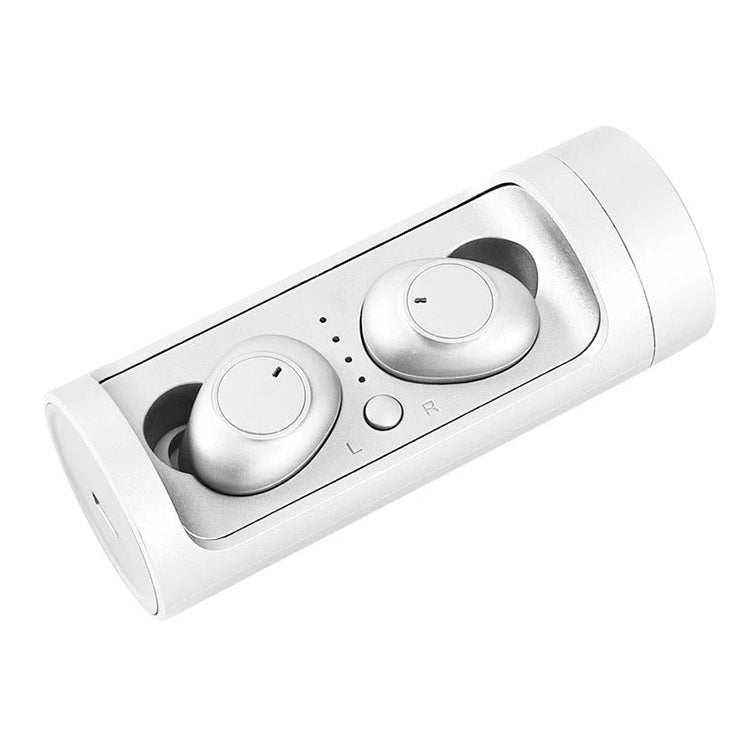 DT-15 Wireless Two Ear Bluetooth Headset Supports Touch & Smart Magnetic Charging & Power On Automatic Pairing (White) - Bluetooth Earphone by PMC TechLife | Online Shopping South Africa | PMC TechLife