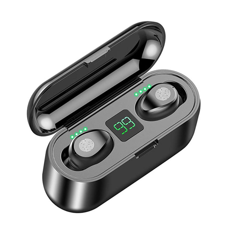 F9 TWS V5.0 Touch Control Binaural Wireless Bluetooth Headset with Charging Case and Digital Display - TWS Earphone by PMC TechLife | Online Shopping South Africa | PMC TechLife