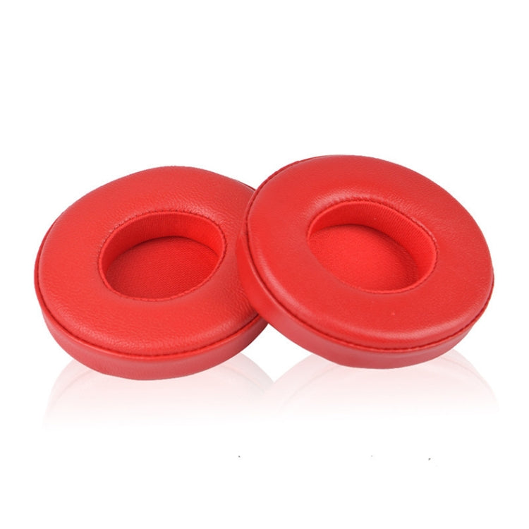 1 Pair Leather Headphone Protective Case for Beats Solo2.0 / Solo3.0, Wired Version (Red) - Earmuff & Pad by PMC TechLife | Online Shopping South Africa | PMC TechLife