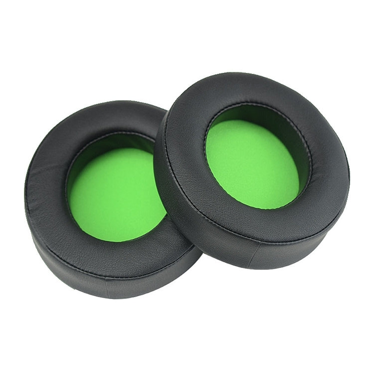 2 PCS For Razer Kraken 7.1 V2 Pro Headphone Cushion Sponge Green Net Cover Earmuffs Replacement Earpads - Earmuff & Pad by PMC Jewellery | Online Shopping South Africa | PMC Jewellery