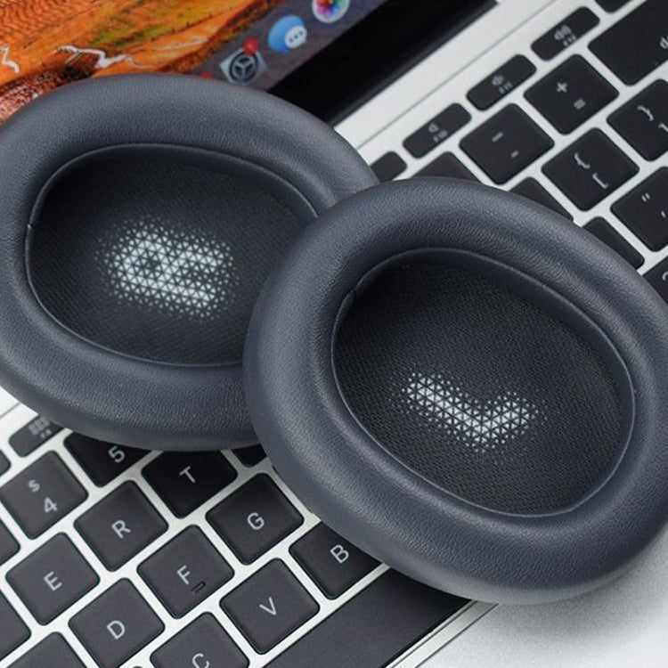 For JBL Everest Elite 750NC Headphones Imitation Leather + Foam Soft Earphone Protective Cover Earmuffs,One Pair (Black) - Earmuff & Pad by PMC TechLife | Online Shopping South Africa | PMC TechLife | Buy Now Pay Later Mobicred