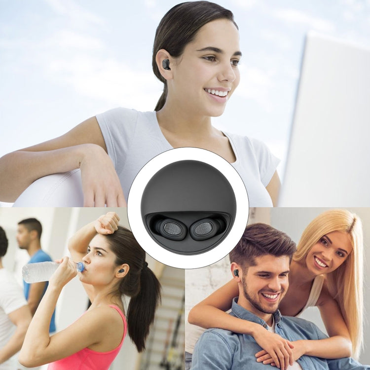 YH-03 TWS V5.0 Wireless Stereo Bluetooth Headset with Charging Case, Support Voice Assistant(Black) - TWS Earphone by PMC TechLife | Online Shopping South Africa | PMC TechLife