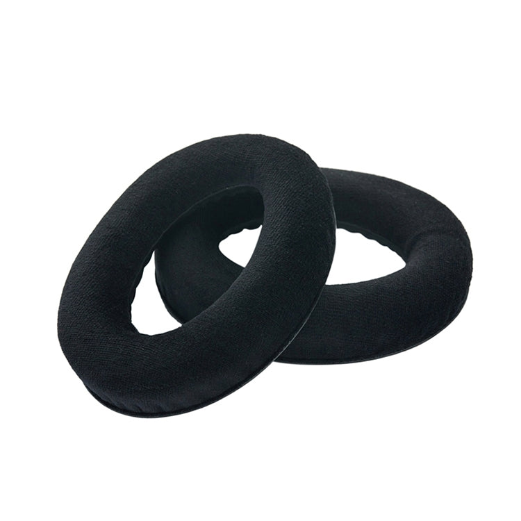 2 PCS For Sennheiser HD515 / HD555 / HD595 / HD598 / HD558 / PC360 Flannel Earphone Cushion Cover Earmuffs Replacement Earpads with Tone Tuning Cotton(Black) - Earmuff & Pad by PMC TechLife | Online Shopping South Africa | PMC TechLife