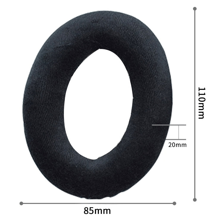 2 PCS For Sennheiser HD515 / HD555 / HD595 / HD598 / HD558 / PC360 Flannel Earphone Cushion Cover Earmuffs Replacement Earpads with Tone Tuning Cotton(Black) - Earmuff & Pad by PMC TechLife | Online Shopping South Africa | PMC TechLife