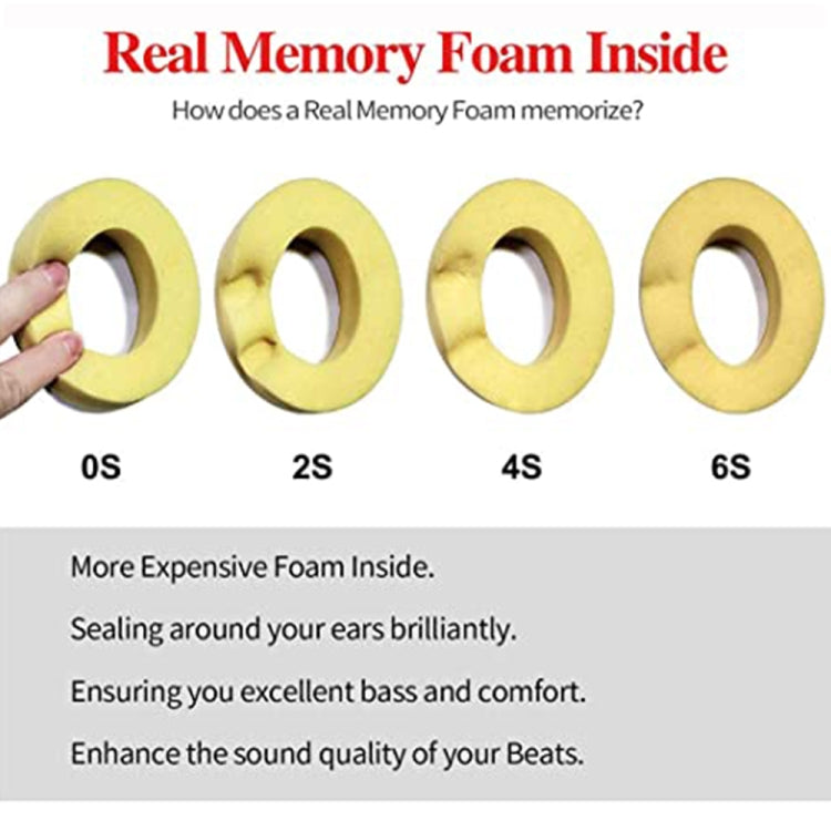 1 Pair Soft Sponge Earmuff Headphone Jacket for Beats Studio 2.0(Champagne Gold) - Earmuff & Pad by PMC Jewellery | Online Shopping South Africa | PMC Jewellery