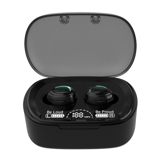 MD06 Mini In-ear TWS Wireless Touch Digital Display Bluetooth Earphone (Black) - TWS Earphone by PMC Jewellery | Online Shopping South Africa | PMC Jewellery