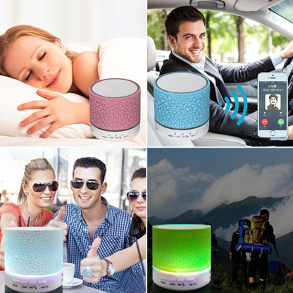 A9 Mini Portable Glare Crack Bluetooth Stereo Speaker with LED Light, Built-in MIC, Support Hands-free Calls & TF Card(Pink) - Mini Speaker by PMC Jewellery | Online Shopping South Africa | PMC Jewellery