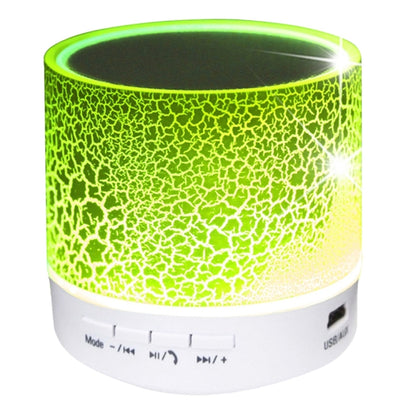 A9 Mini Portable Glare Crack Bluetooth Stereo Speaker with LED Light, Built-in MIC, Support Hands-free Calls & TF Card(Green) - Mini Speaker by PMC Jewellery | Online Shopping South Africa | PMC Jewellery