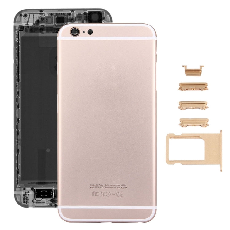 5 in 1 for iPhone 6s Plus (Back Cover + Card Tray + Volume Control Key + Power Button + Mute Switch Vibrator Key) Full Assembly Housing Cover(Gold) - iPhone 6S/6S Plus Parts by PMC Jewellery | Online Shopping South Africa | PMC Jewellery