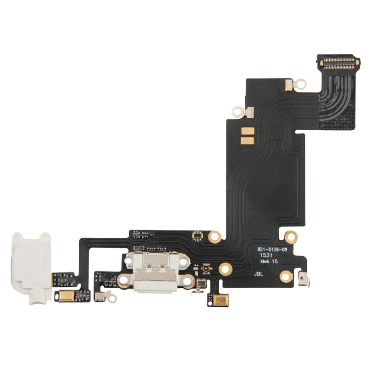 for iPhone 6s Plus White Charging Port Flex Cable - iPhone 6S/6S Plus Parts by PMC TechLife | Online Shopping South Africa | PMC TechLife