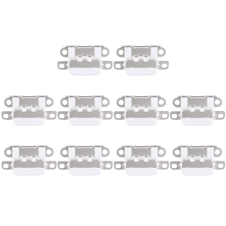 10 PCS Charging Port Connector for iPhone 6 Plus(White) - iPhone 6/6 Plus Parts by PMC TechLife | Online Shopping South Africa | PMC TechLife