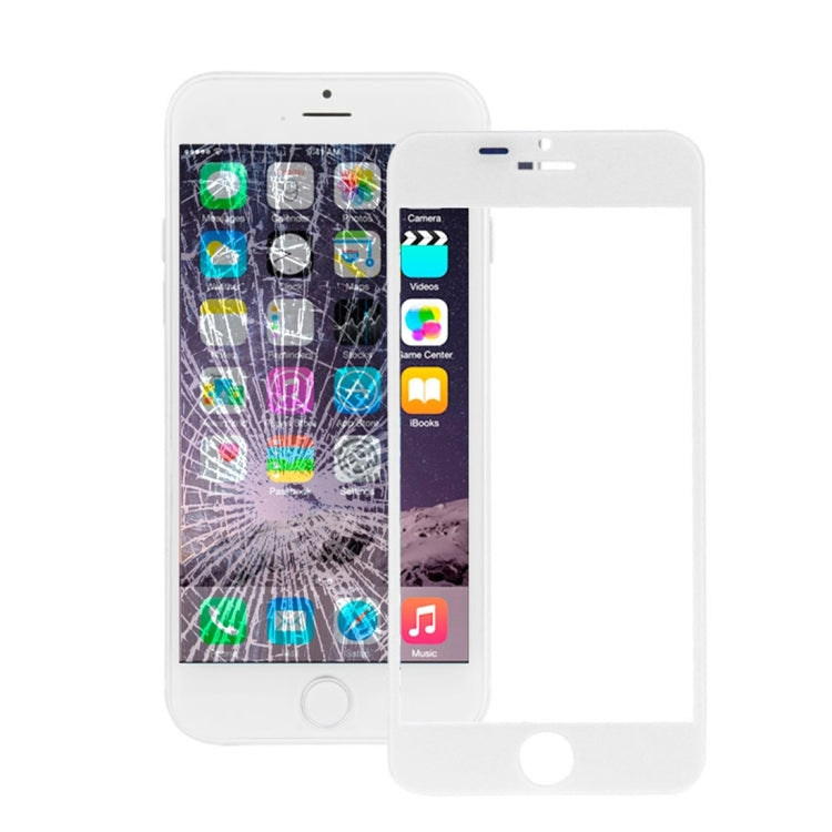 10 PCS for iPhone 6 Plus Front Screen Outer Glass Lens(White) - iPhone 6/6 Plus Parts by PMC Jewellery | Online Shopping South Africa | PMC Jewellery