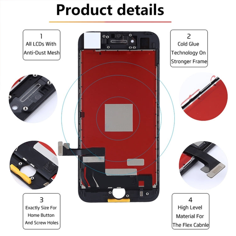 Original LCD Screen for iPhone 7 with Digitizer Full Assembly (Black) - free shipping - PMC TechLife - Order now!