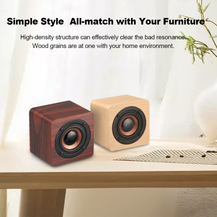 Q1 Wooden Mini Portable Mega Bass Wireless Bluetooth Speaker(Walnut wood) - Mini Speaker by PMC Jewellery | Online Shopping South Africa | PMC Jewellery