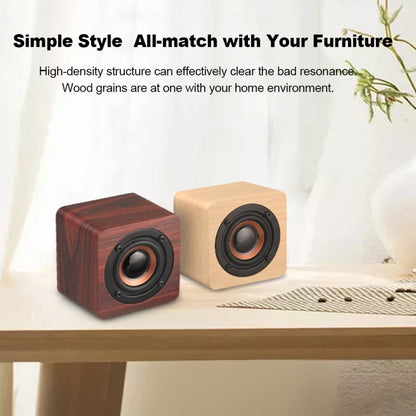 Q1 Wooden Mini Portable Mega Bass Wireless Bluetooth Speaker(Walnut wood) - Mini Speaker by PMC Jewellery | Online Shopping South Africa | PMC Jewellery