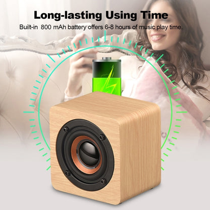 Q1 Wooden Mini Portable Mega Bass Wireless Bluetooth Speaker(Walnut wood) - Mini Speaker by PMC Jewellery | Online Shopping South Africa | PMC Jewellery