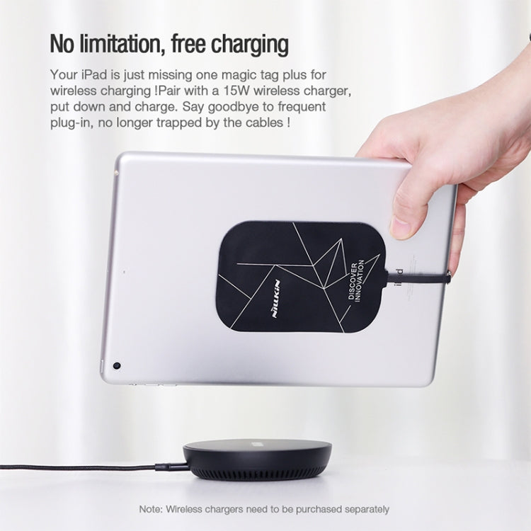 NILLKIN NKR01 For iPad 9.7 / 10.2 inch & iPad Air 10.5 inch & iPad Pro 10.5 inch Long Magic Tag Plus QI Standard Wireless Charging Receiver with 8 Pin Port - Wireless Charger Receiver by NILLKIN | Online Shopping South Africa | PMC Jewellery | Buy Now Pay Later Mobicred