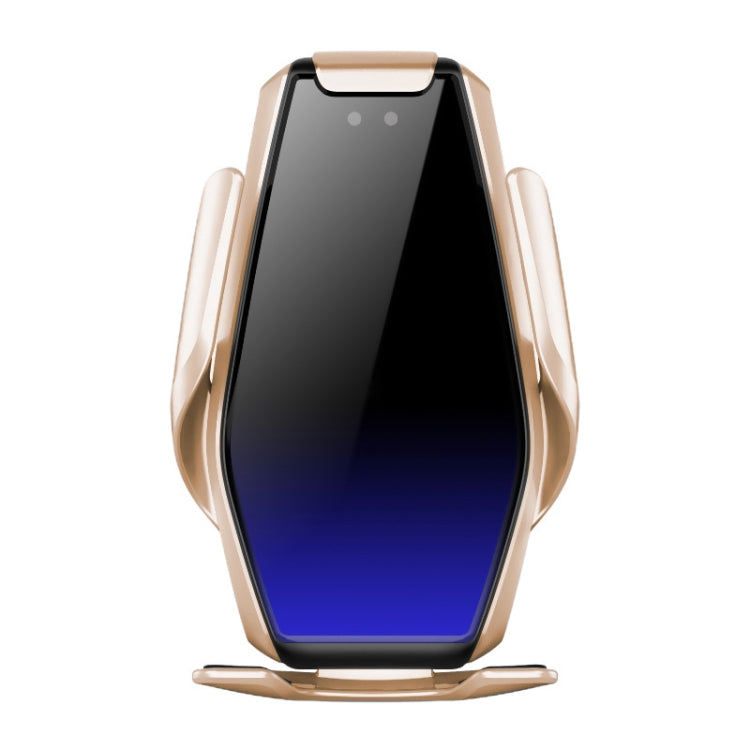 S7 15W QI 360 Degree Rotatable Infrared Induction Car Air Outlet Wireless Charging Mobile Phone Holder for 4.0-6.5 inch Mobile Phones(Gold) - Wireless Charger Holders by PMC Jewellery | Online Shopping South Africa | PMC Jewellery