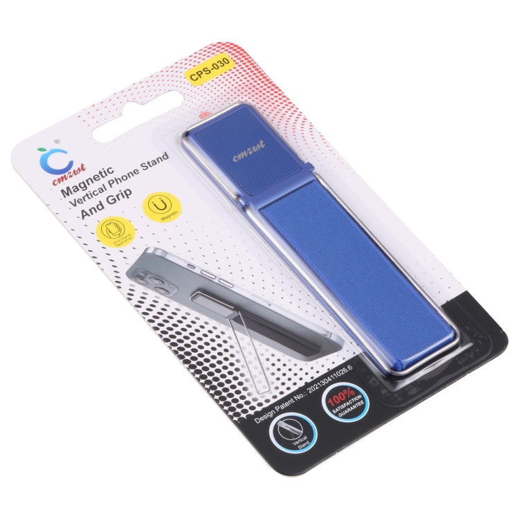 cmzwt CPS-030 Adjustable Folding Magnetic Mobile Phone Holder Bracket with Grip (Blue) - Hand-Sticking Bracket by PMC TechLife | Online Shopping South Africa | PMC TechLife
