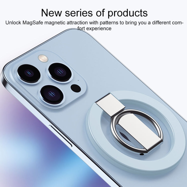 MagSafe Magnetic Adhesive Free Double Joint Ring Holder For iPhone 13 Series / iPhone 12 Series(Blue) - Ring Holder by PMC TechLife | Online Shopping South Africa | PMC TechLife