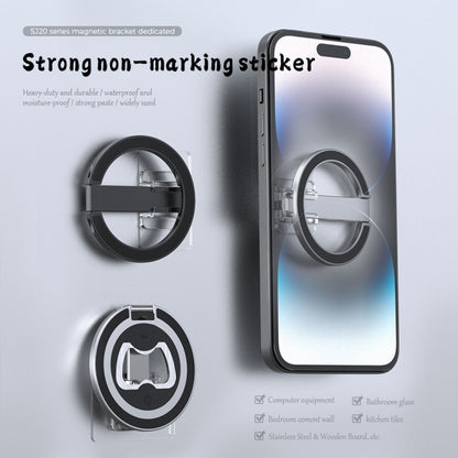 R-JUST SJ20-2 Zinc Alloy Magnetic Bottle Opener Cellphone Holder With No Trace Sticker (Black) - Hand-Sticking Bracket by R-JUST | Online Shopping South Africa | PMC Jewellery