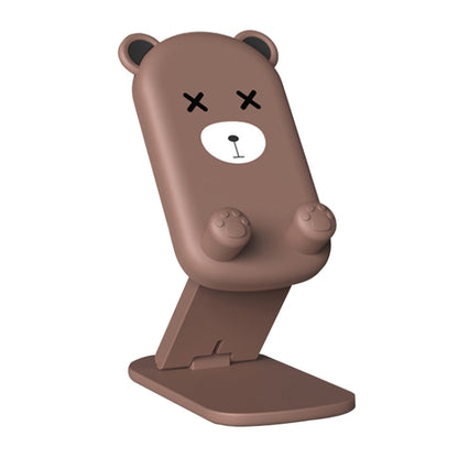 DK-XX-111 Cartoon Animal Retractable Phone Lazy Bracket Foldable Desktop Holder(Brown) - Desktop Holder by PMC Jewellery | Online Shopping South Africa | PMC Jewellery