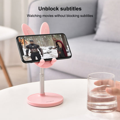 03247 Rabbit Retractable Phone Lazy Bracket Foldable Desktop Holder(Pink) - Desktop Holder by PMC Jewellery | Online Shopping South Africa | PMC Jewellery