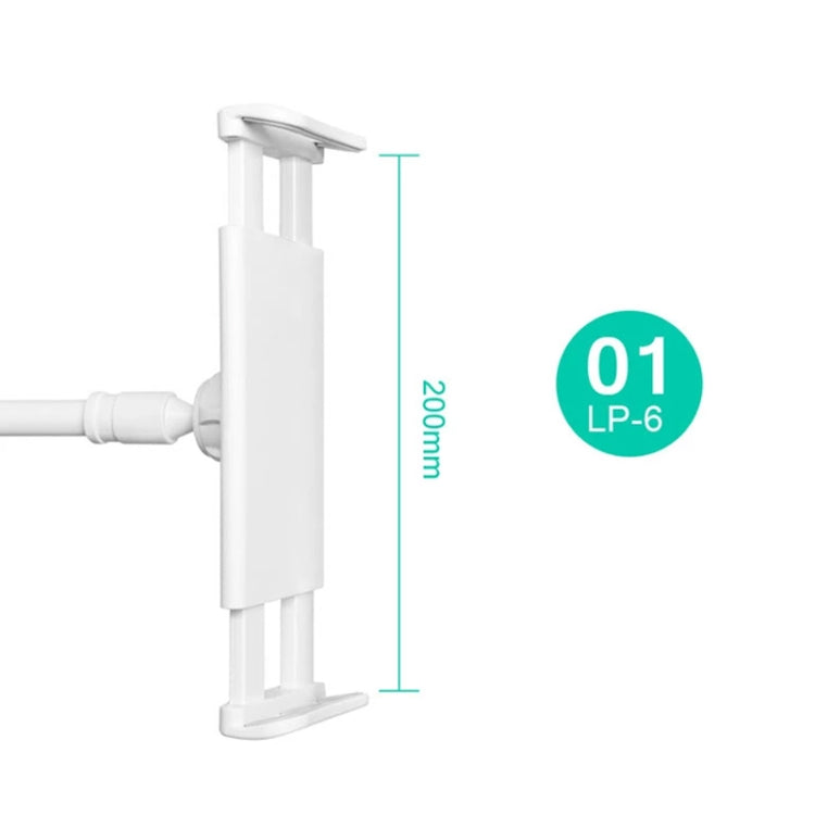 UBN-30 Classic Style Universal 360 Degrees Rotating Detachable Two-stage Lazy Bracket Mobile Phone / Tablet Desktop Bracket with Bilateral Pull Chuck (White) - Desktop Holder by PMC Jewellery | Online Shopping South Africa | PMC Jewellery