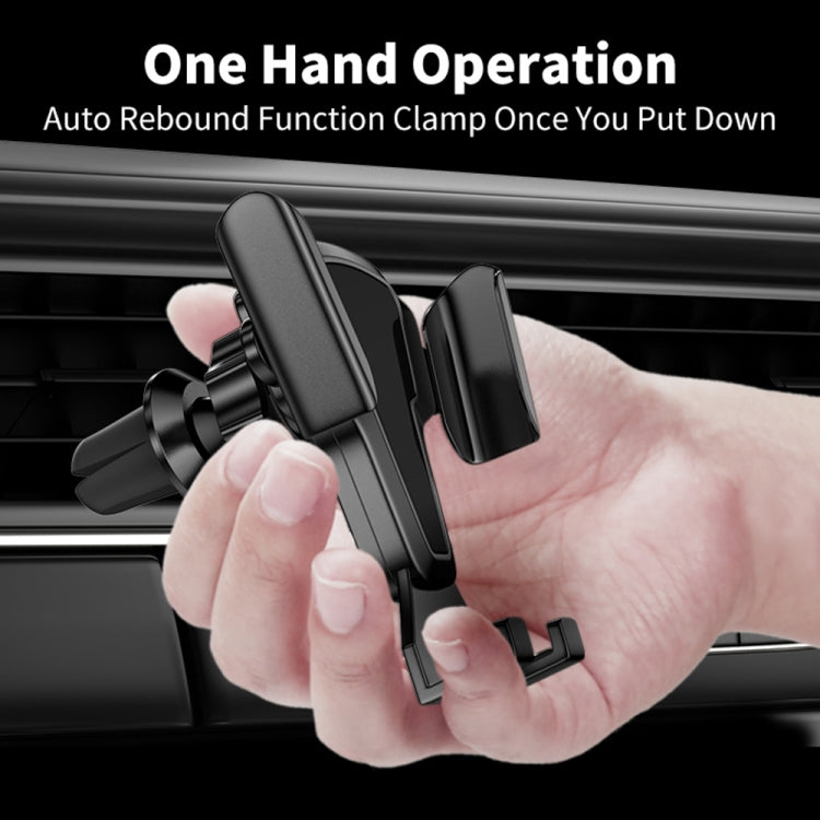 FLOVEME YXF204095_1 Car Air Outlet Mount Automatic Retractable Arm Phone Holder Stand for 4-6.5 inch Phone (Black) - Car Holders by PMC Jewellery | Online Shopping South Africa | PMC Jewellery