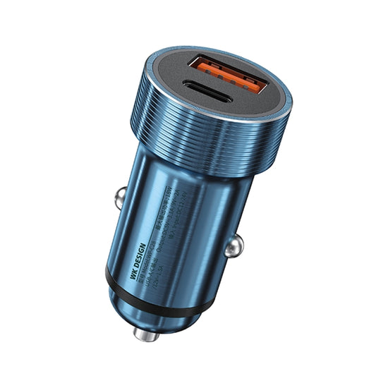 WK WP-C28 18W Titanium PD+QC3.0 Dual USB Car Charger (Blue) - Car Charger by WK | Online Shopping South Africa | PMC Jewellery