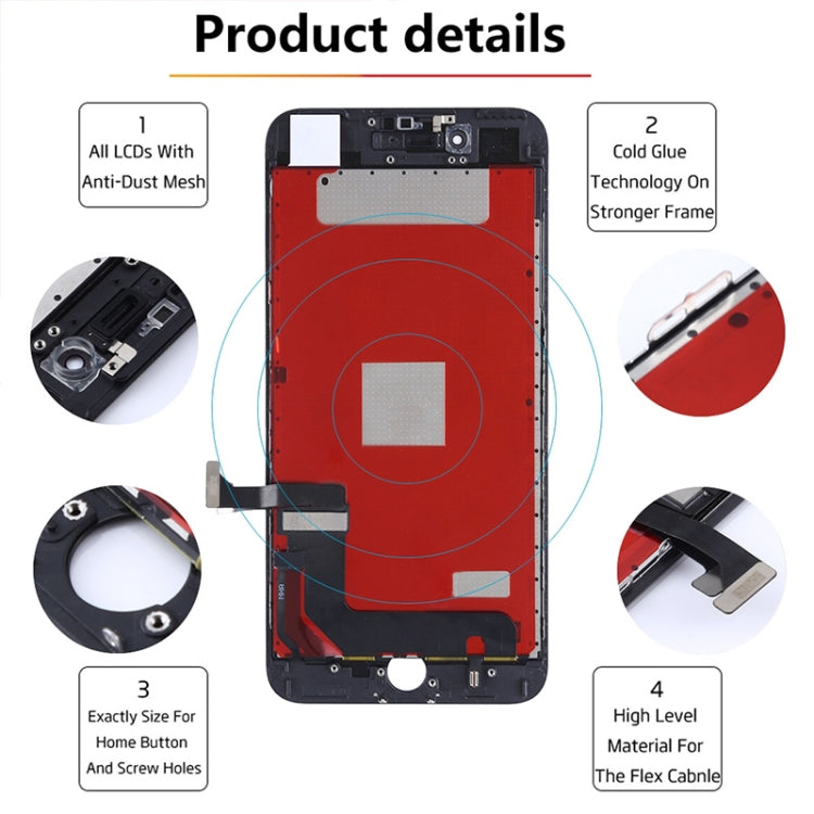 Original LCD Screen for iPhone 7 Plus with Digitizer Full Assembly (White) - free shipping - PMC TechLife - Order now!