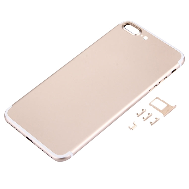 5 in 1 for iPhone 7 Plus (Back Cover + Card Tray + Volume Control Key + Power Button + Mute Switch Vibrator Key) Full Assembly Housing Cover(Gold) - Back Cover by PMC Jewellery | Online Shopping South Africa | PMC Jewellery