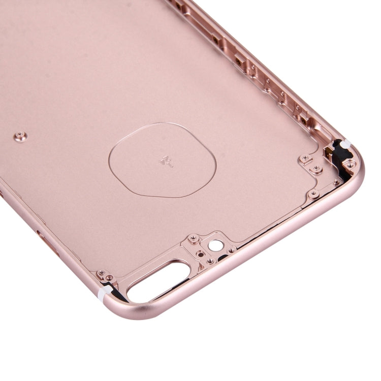 5 in 1 for iPhone 7 Plus (Back Cover + Card Tray + Volume Control Key + Power Button + Mute Switch Vibrator Key) Full Assembly Housing Cover(Rose Gold) - Back Cover by PMC Jewellery | Online Shopping South Africa | PMC Jewellery