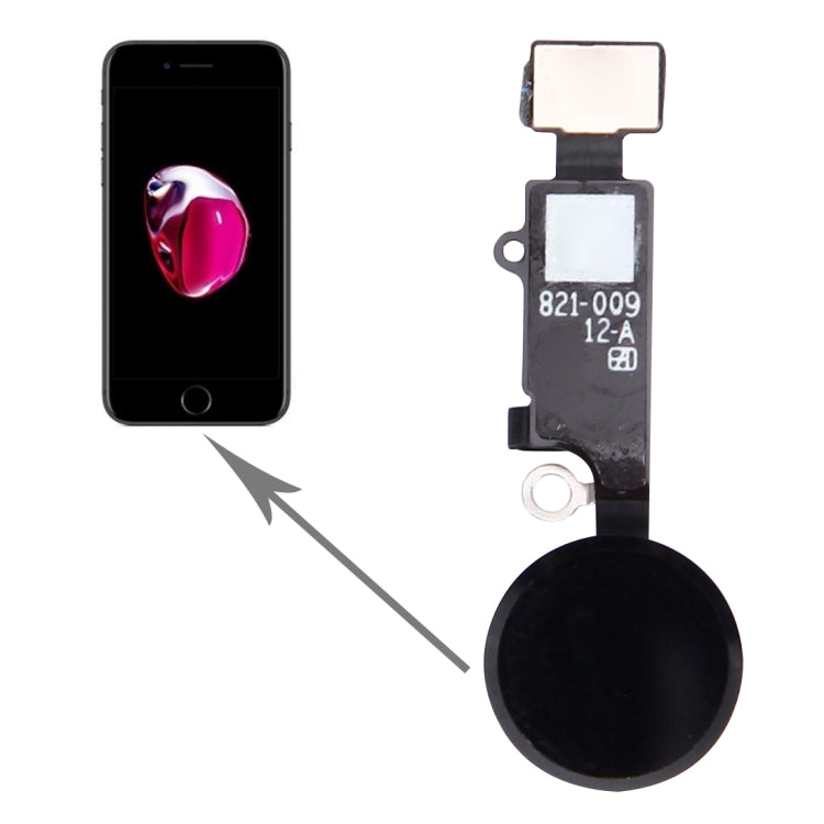 Home Button for iPhone 7 Plus, Not Supporting Fingerprint Identification and Return Function(Black) - Flex Cable by PMC TechLife | Online Shopping South Africa | PMC TechLife