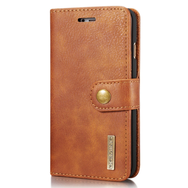 DG.MING For iPhone SE 2020 & 8 & 7  Crazy Horse Texture Horizontal Flip Detachable Magnetic Protective Case with Holder & Card Slots & Wallet(Brown) - More iPhone Cases by DG.MING | Online Shopping South Africa | PMC Jewellery | Buy Now Pay Later Mobicred