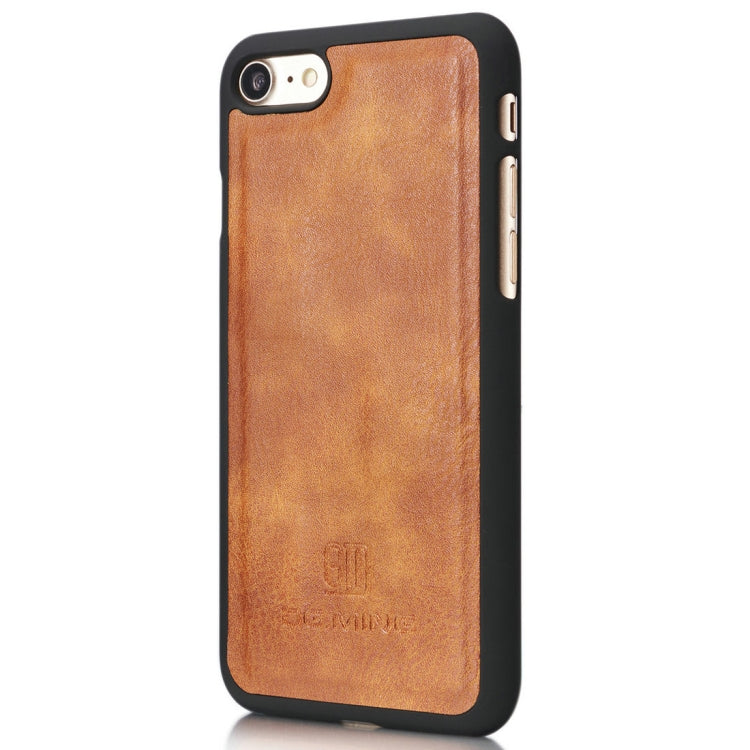 DG.MING For iPhone SE 2020 & 8 & 7  Crazy Horse Texture Horizontal Flip Detachable Magnetic Protective Case with Holder & Card Slots & Wallet(Brown) - More iPhone Cases by DG.MING | Online Shopping South Africa | PMC Jewellery | Buy Now Pay Later Mobicred