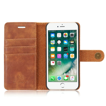 DG.MING For iPhone SE 2020 & 8 & 7  Crazy Horse Texture Horizontal Flip Detachable Magnetic Protective Case with Holder & Card Slots & Wallet(Brown) - More iPhone Cases by DG.MING | Online Shopping South Africa | PMC Jewellery | Buy Now Pay Later Mobicred