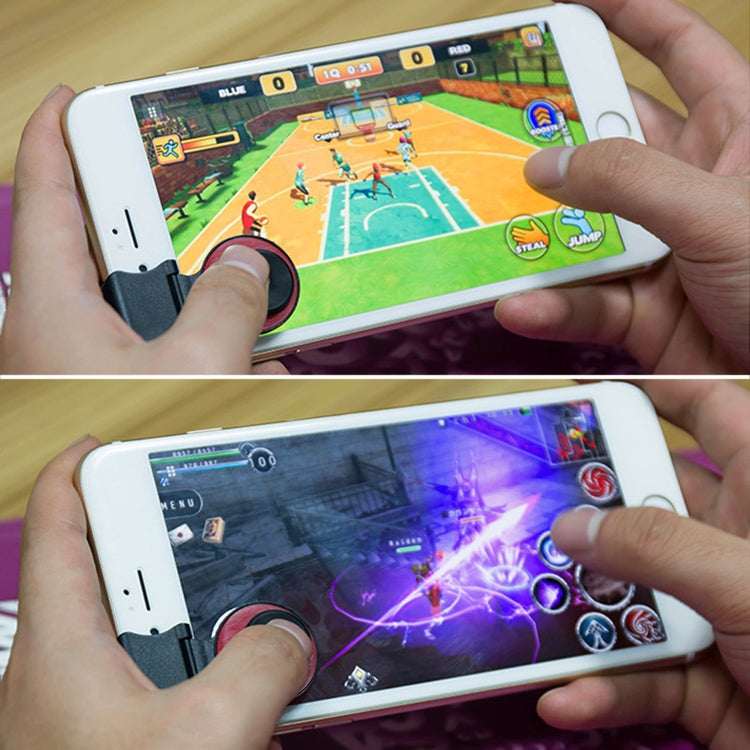 A9 Direct Mobile Clip Games Joystick Artifact Hand Travel Button Sucker with Ring Holder for iPhone, Android Phone, Tablet(Silver) - Handle Shooter by PMC TechLife | Online Shopping South Africa | PMC TechLife